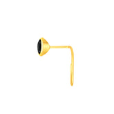 22K Yellow Gold Assorted Small Black Nose Pin with Wire with gold weight of 0.09g